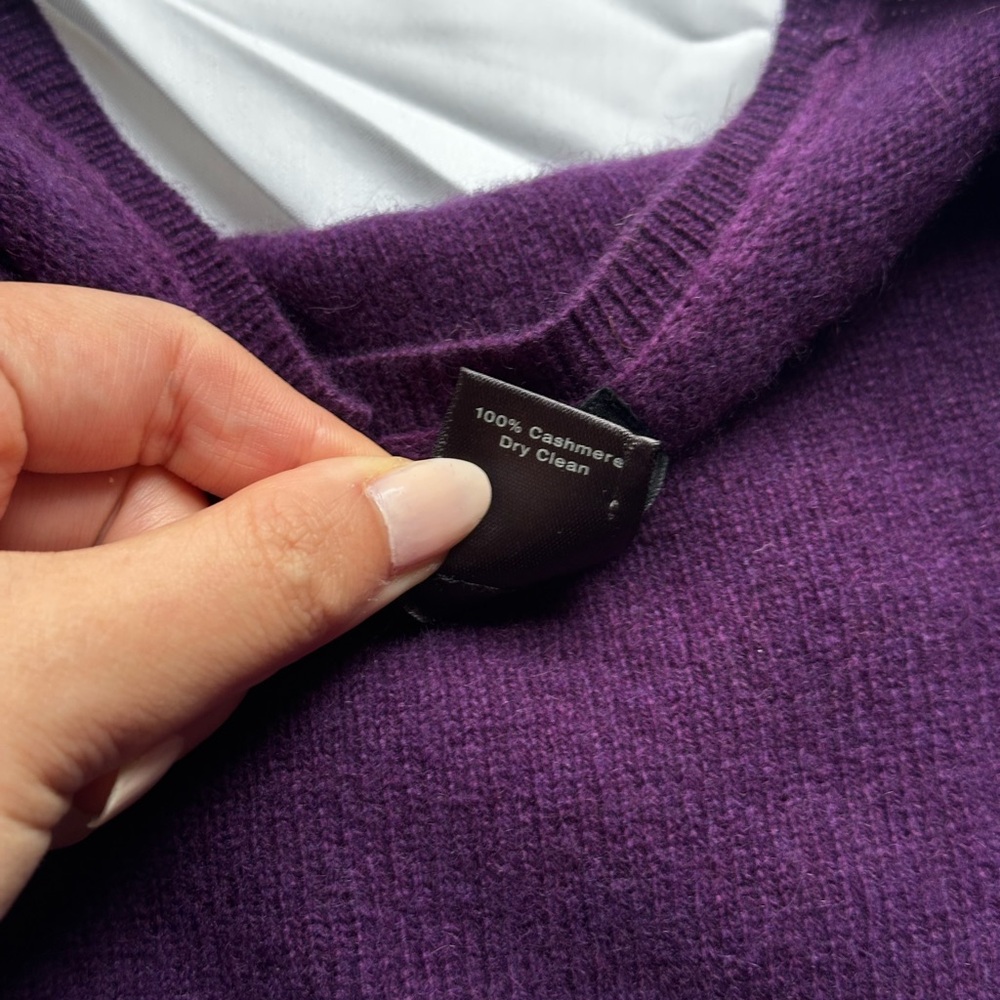 Ann Taylor Purple Cashmere Sweater View 3